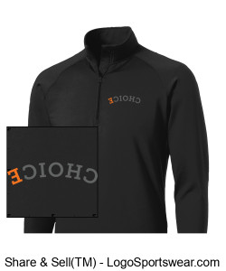 CHOICE/CA 1/2 Zip Pullover - Black Design Zoom